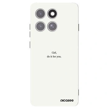 Picasee silikonowe czarne etui na Motorola Edge 60 Pro - Girl, do it for you