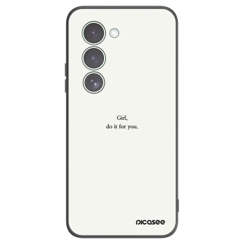 Picasee silikonowe czarne etui na Xiaomi Redmi 15 5G - Girl, do it for you