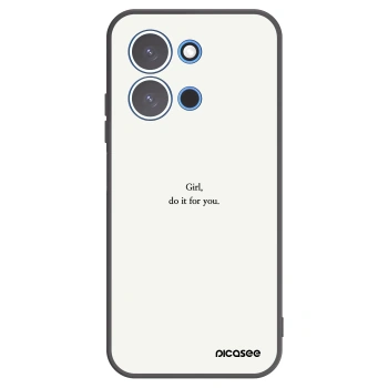 Picasee silikonowe czarne etui na Xiaomi Redmi 15C 4G - Girl, do it for you