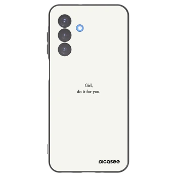 Picasee silikonowe czarne etui na Samsung Galaxy A17 5G - Girl, do it for you