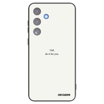 Picasee silikonowe czarne etui na Samsung Galaxy S25 FE 5G - Girl, do it for you