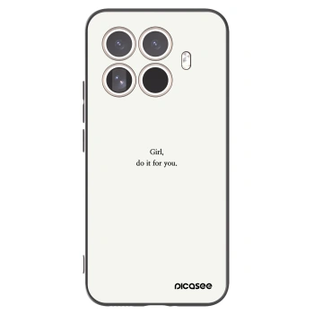 Picasee silikonowe czarne etui na Xiaomi 15T Pro - Girl, do it for you