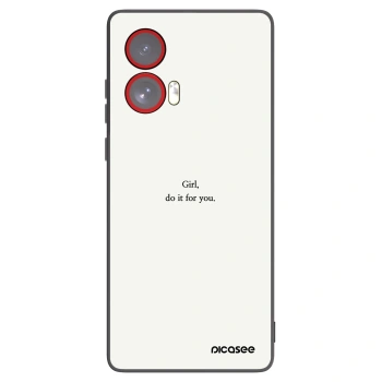 Picasee silikonowe czarne etui na Motorola Edge 50 Fusion - Girl, do it for you