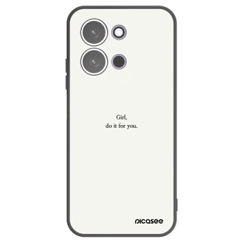 Picasee silikonowe czarne etui na Xiaomi Redmi 15C 5G - Girl, do it for you