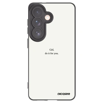 Picasee silikonowe czarne etui na Samsung Galaxy S26 - Girl, do it for you