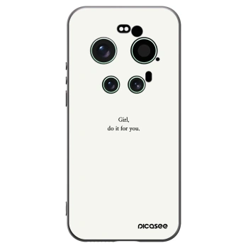 Picasee silikonowe czarne etui na Xiaomi 17 Ultra - Girl, do it for you