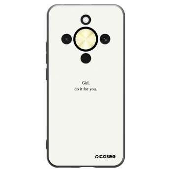 Picasee silikonowe czarne etui na Honor Magic8 Lite 5G - Girl, do it for you