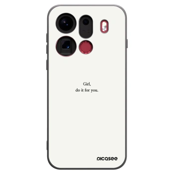 Picasee silikonowe czarne etui na OPPO Find X9 Pro - Girl, do it for you