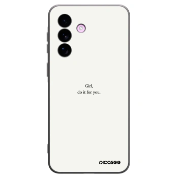 Picasee silikonowe czarne etui na Samsung Galaxy A57 5G - Girl, do it for you