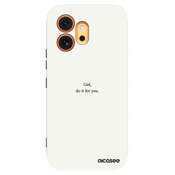 Picasee silikonowe czarne etui na Honor 600 - Girl, do it for you