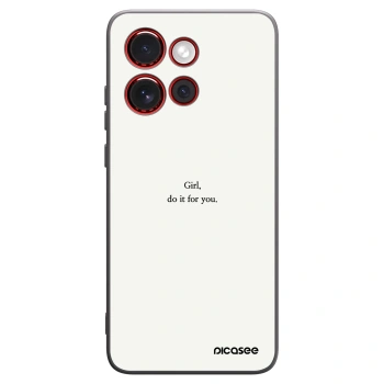 Picasee silikonowe czarne etui na Motorola Edge 60 Neo 5G - Girl, do it for you
