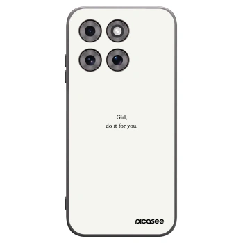Picasee silikonowe czarne etui na Motorola Moto G77 - Girl, do it for you
