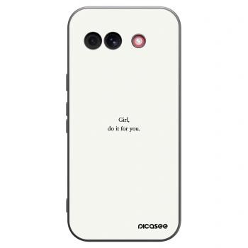 Picasee silikonowe czarne etui na Google Pixel 10a - Girl, do it for you