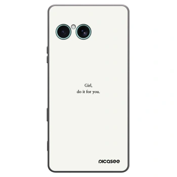 Picasee silikonowe czarne etui na Sony Xperia 10 VII - Girl, do it for you