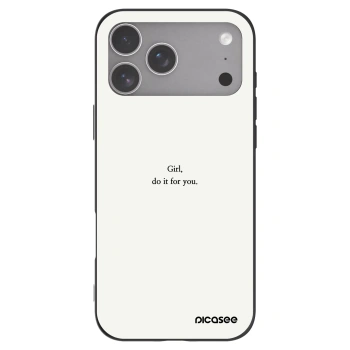 Picasee silikonowe czarne etui na Apple iPhone 18 Pro Max - Girl, do it for you