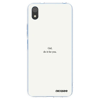 Picasee silikonowe przeźroczyste etui na Xiaomi Redmi 7A - Girl, do it for you
