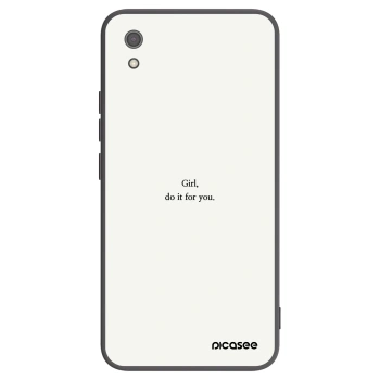 Picasee silikonowe czarne etui na Xiaomi Redmi 7A - Girl, do it for you