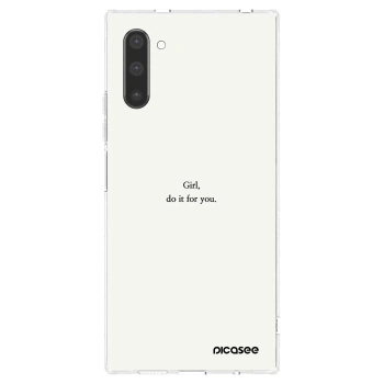 Picasee silikonowe przeźroczyste etui na Samsung Galaxy Note 10 N970F - Girl, do it for you