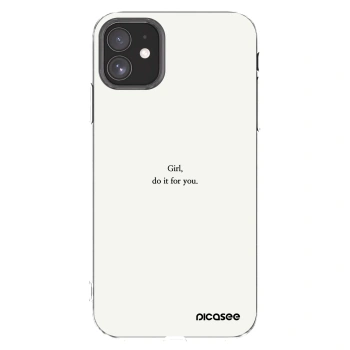 Picasee silikonowe przeźroczyste etui na Apple iPhone 11 - Girl, do it for you