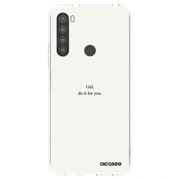 Picasee silikonowe przeźroczyste etui na Xiaomi Redmi Note 8 - Girl, do it for you