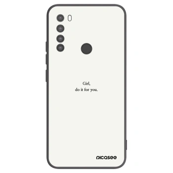 Picasee silikonowe czarne etui na Xiaomi Redmi Note 8 - Girl, do it for you