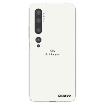 Picasee silikonowe przeźroczyste etui na Xiaomi Mi Note 10 (Pro) - Girl, do it for you