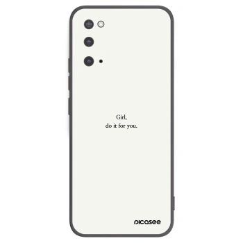 Picasee silikonowe czarne etui na Samsung Galaxy S20 G980F - Girl, do it for you