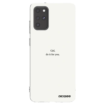 Picasee silikonowe przeźroczyste etui na Samsung Galaxy S20+ G985F - Girl, do it for you
