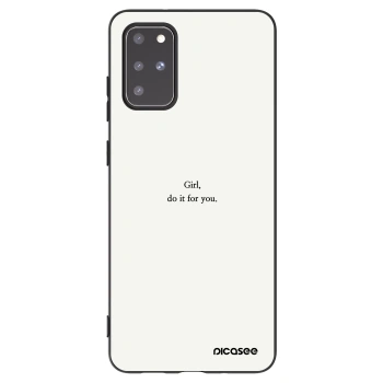 Picasee silikonowe czarne etui na Samsung Galaxy S20+ G985F - Girl, do it for you