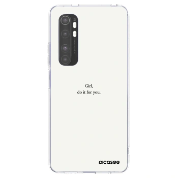 Picasee silikonowe przeźroczyste etui na Xiaomi Mi Note 10 Lite - Girl, do it for you