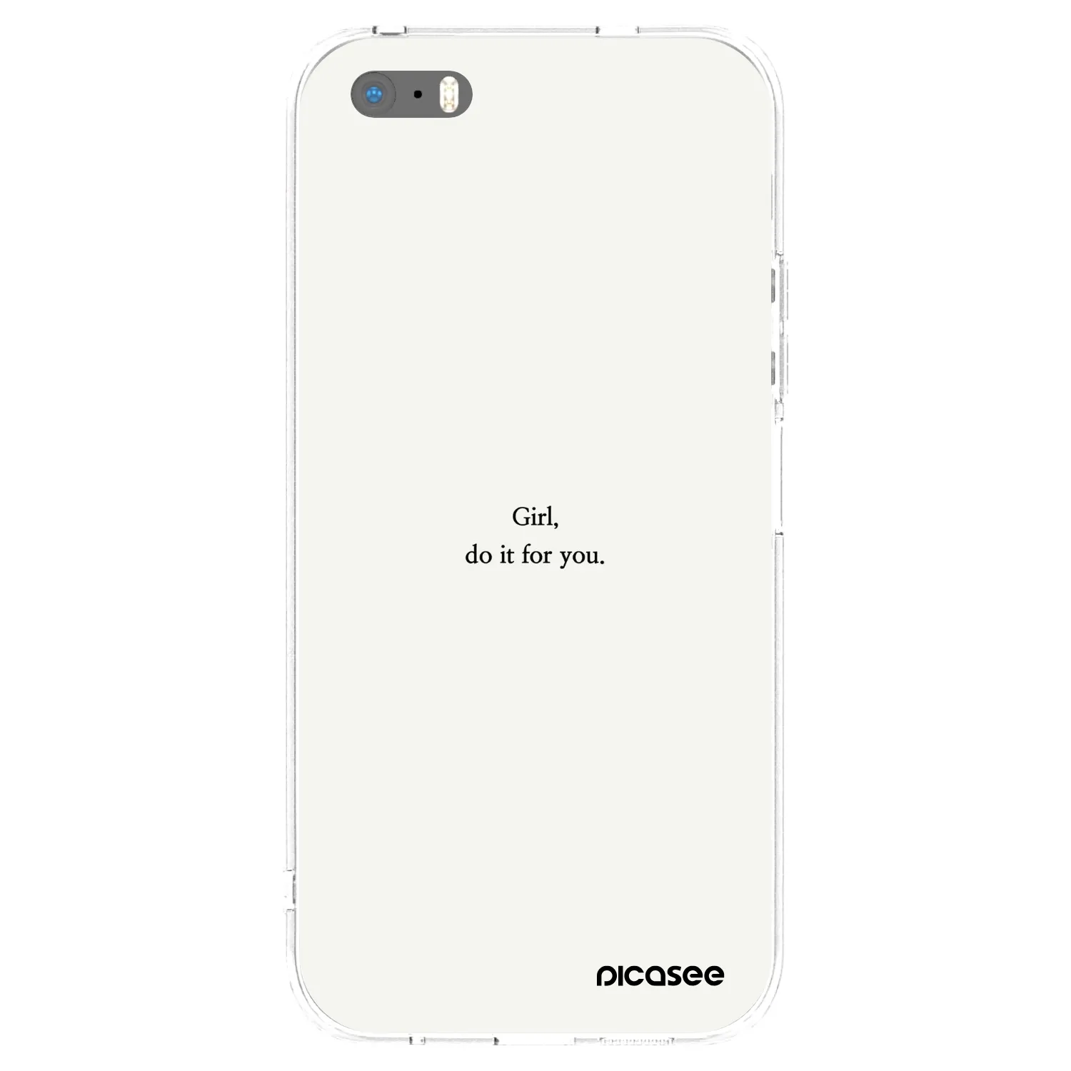 Picasee silikonowe przeźroczyste etui na Apple iPhone 5/5S/SE - Girl, do it for you