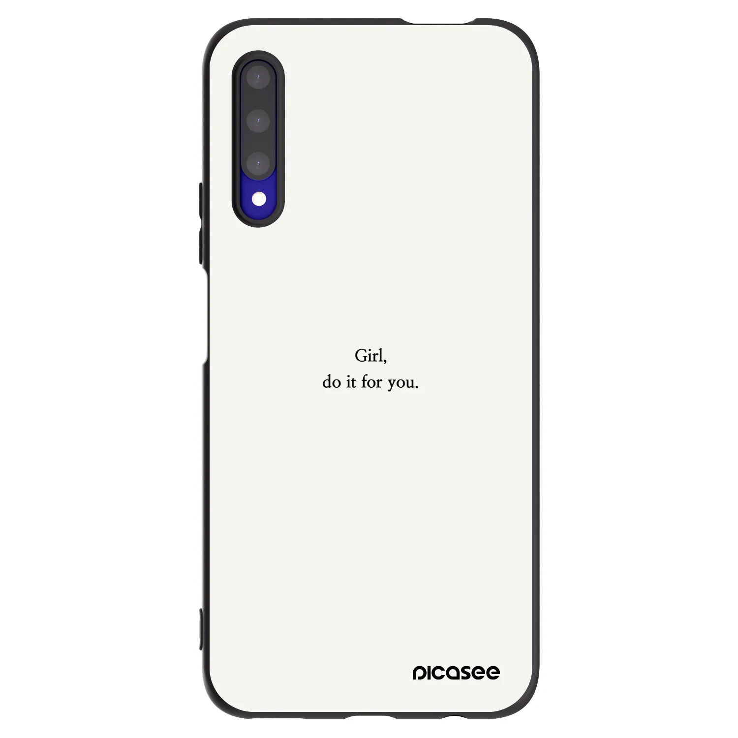 Picasee silikonowe czarne etui na Honor 9X Pro - Girl, do it for you