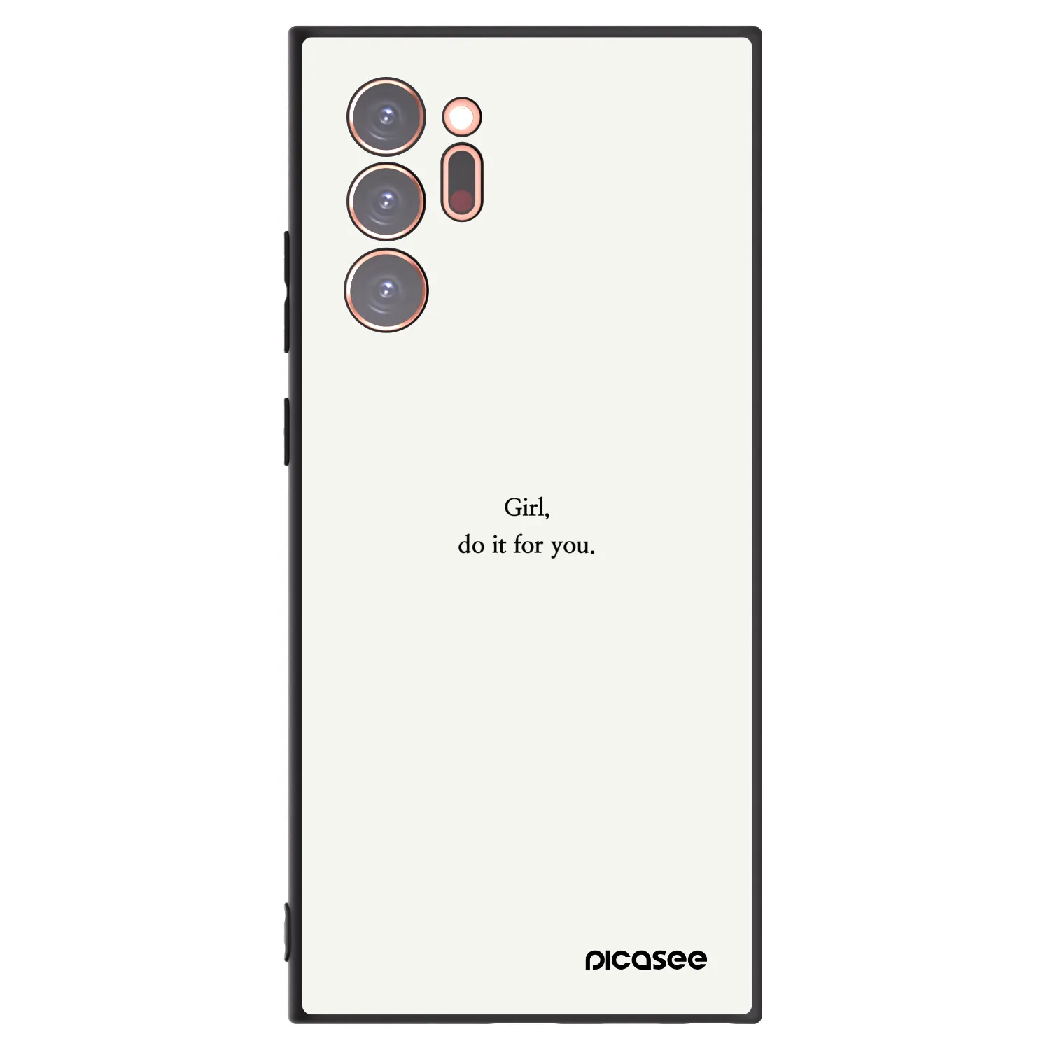 Picasee silikonowe czarne etui na Samsung Galaxy Note 20 Ultra - Girl, do it for you