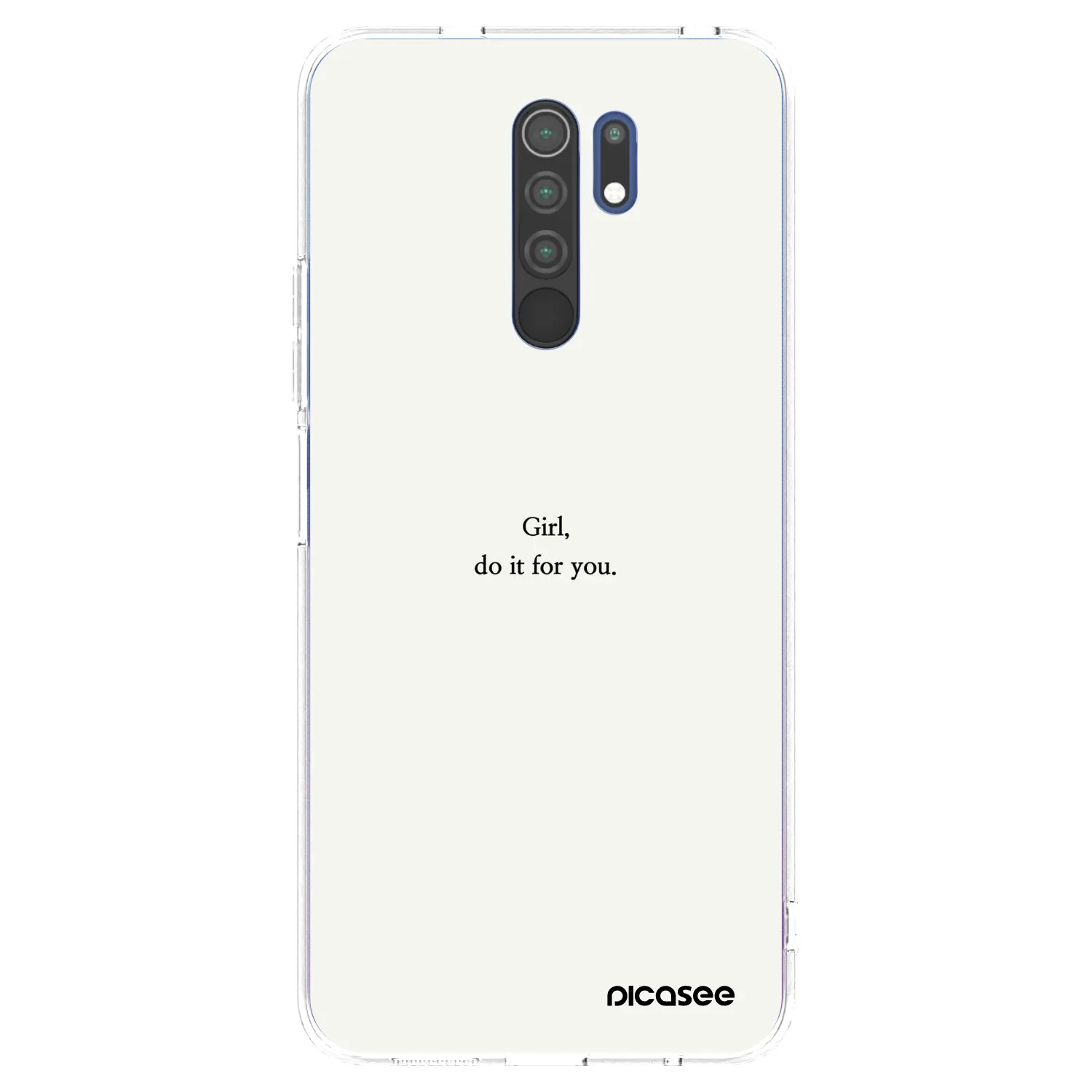 Picasee silikonowe przeźroczyste etui na Xiaomi Redmi 9 - Girl, do it for you