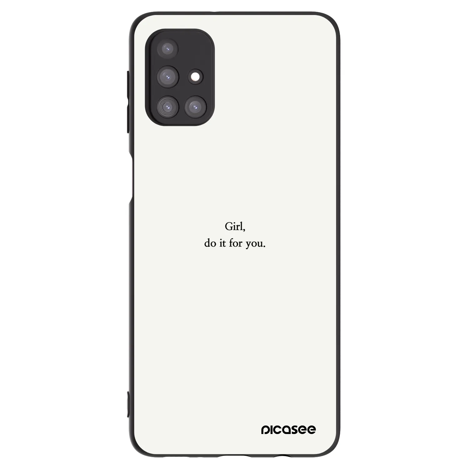 Picasee silikonowe czarne etui na Samsung Galaxy M31s - Girl, do it for you