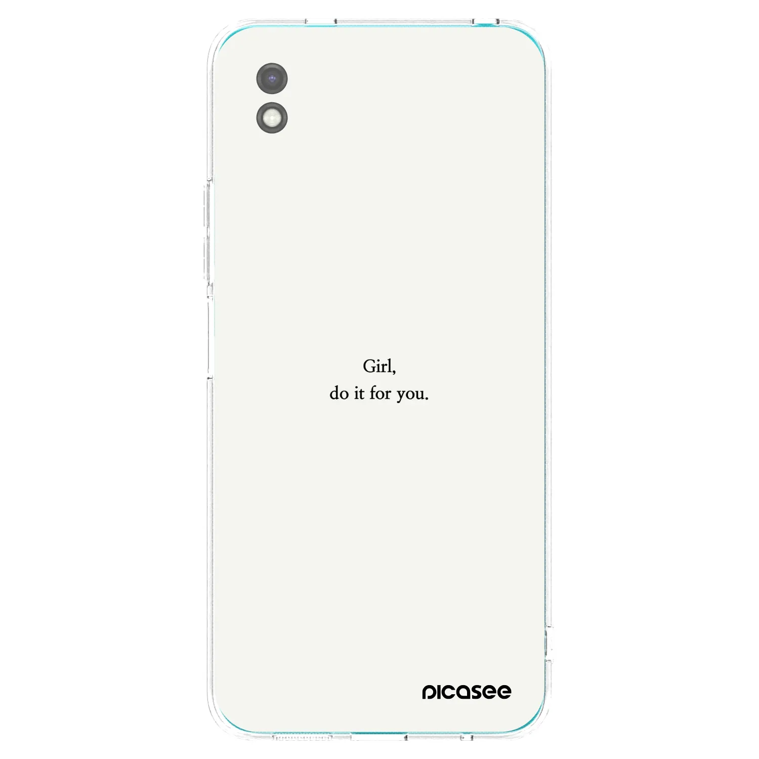 Picasee silikonowe czarne etui na Xiaomi Redmi 9A - Girl, do it for you