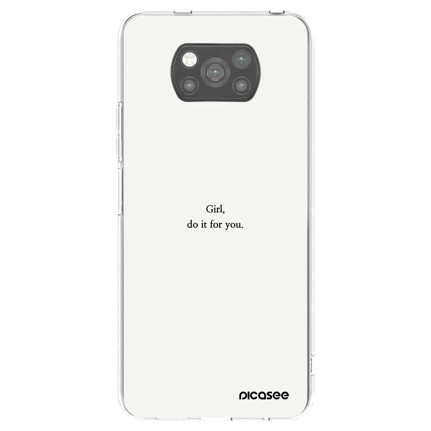 Picasee silikonowe czarne etui na Xiaomi Poco X3 - Girl, do it for you