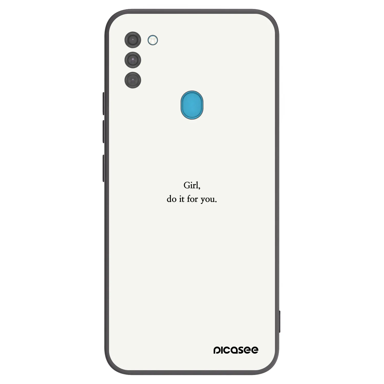 Picasee silikonowe czarne etui na Samsung Galaxy M11 - Girl, do it for you