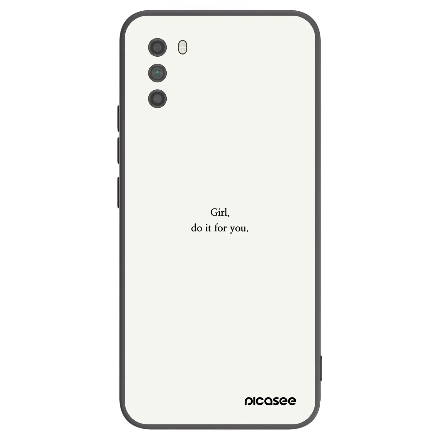 Picasee silikonowe czarne etui na Xiaomi Poco M3 - Girl, do it for you