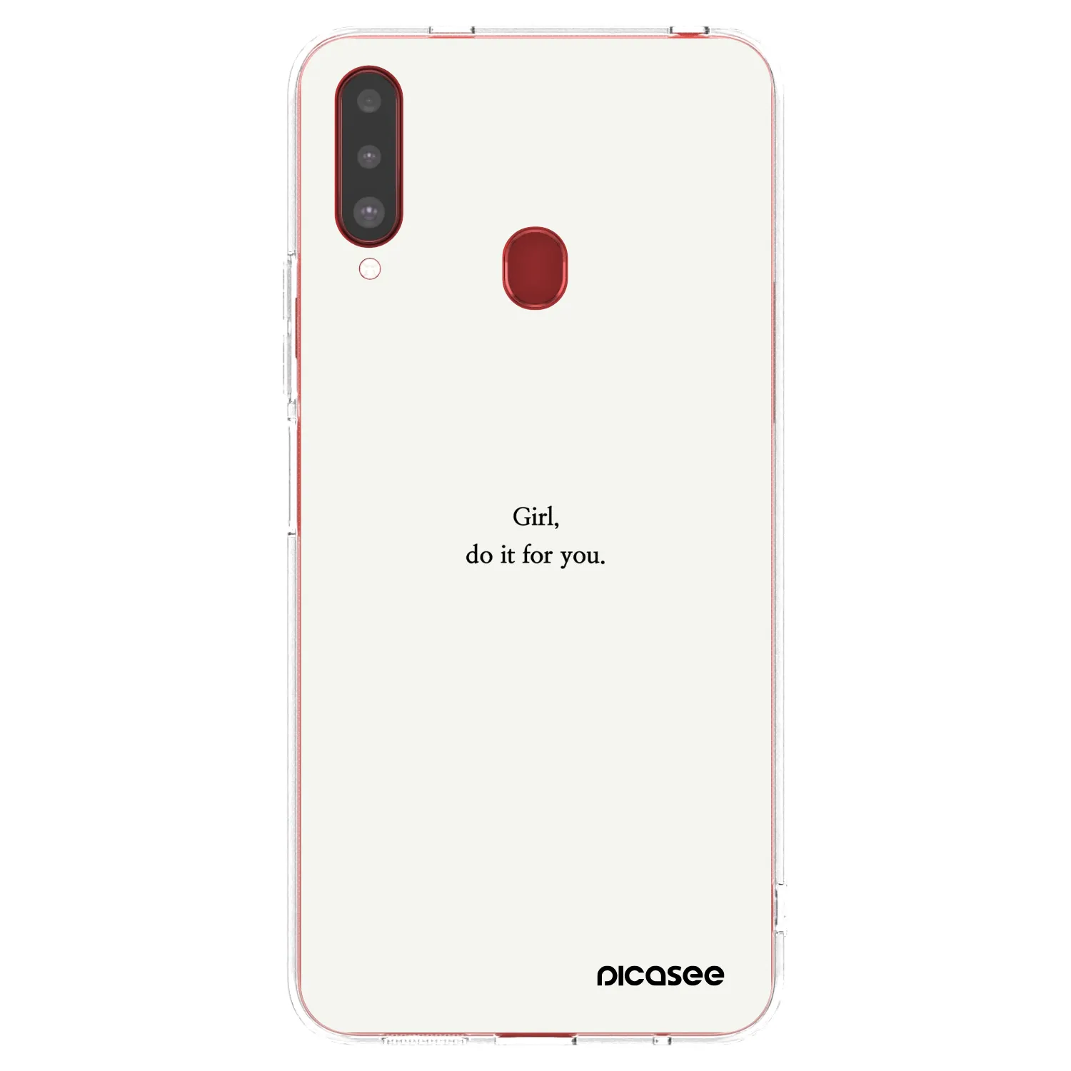 Picasee silikonowe przeźroczyste etui na Samsung Galaxy A20s - Girl, do it for you