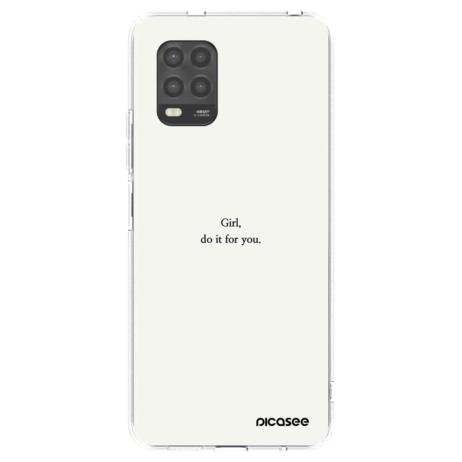 Picasee silikonowe przeźroczyste etui na Xiaomi Mi 10 Lite - Girl, do it for you