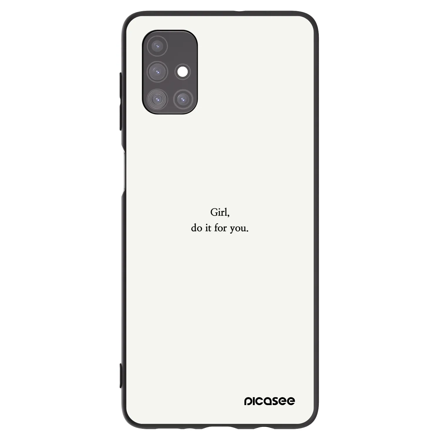 Picasee silikonowe czarne etui na Samsung Galaxy M51 M515F - Girl, do it for you