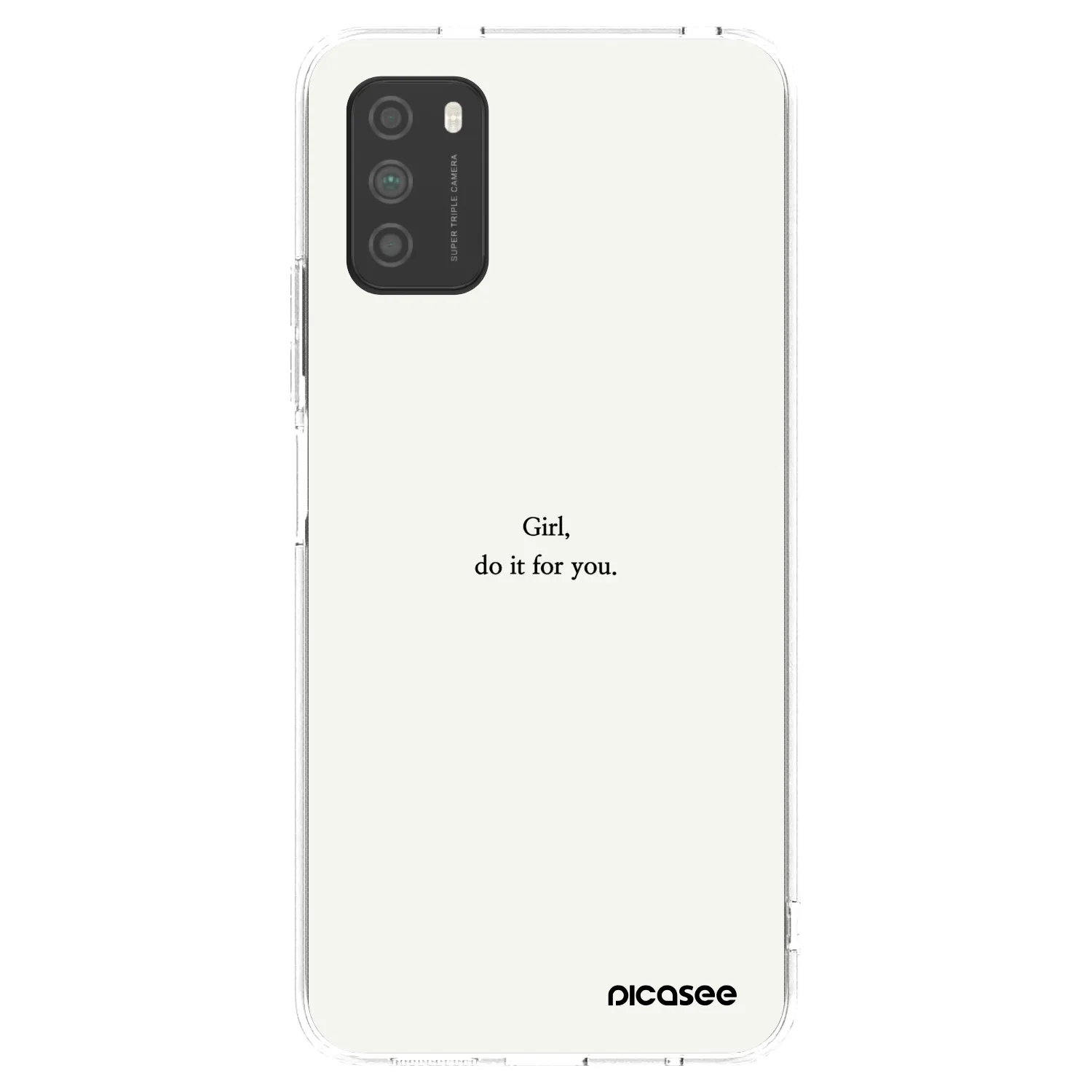 Picasee silikonowe przeźroczyste etui na Xiaomi Poco M3 - Girl, do it for you