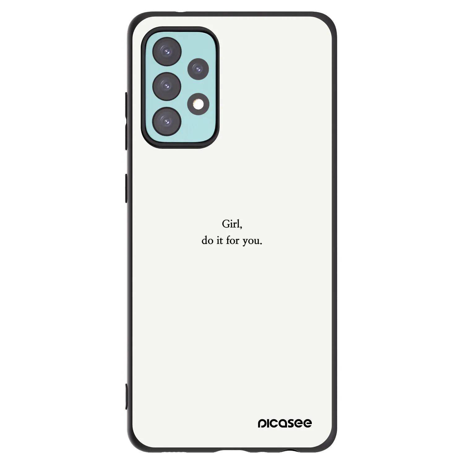 Picasee silikonowe czarne etui na Samsung Galaxy A72 A725F - Girl, do it for you