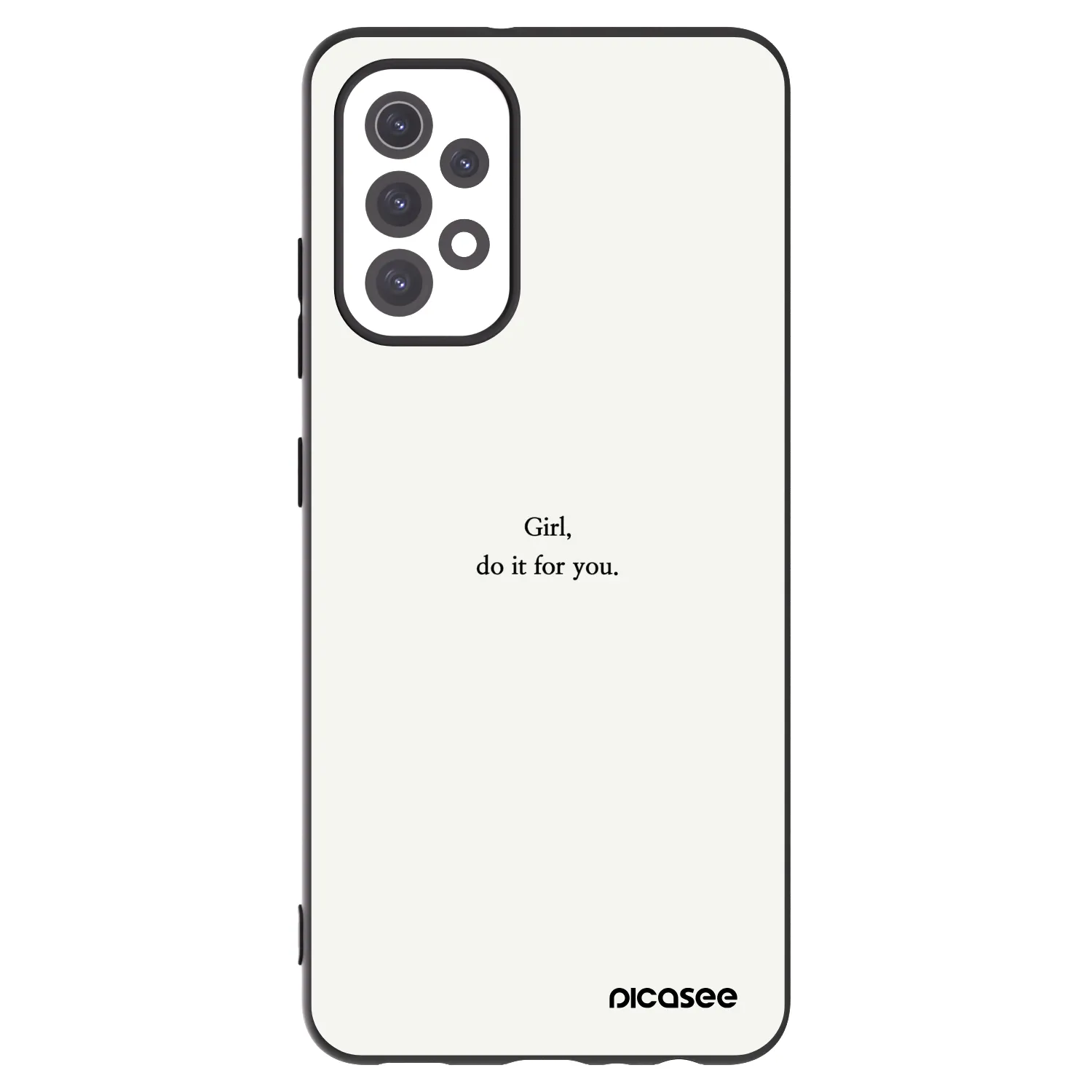 Picasee silikonowe czarne etui na Samsung Galaxy A32 5G A326B - Girl, do it for you