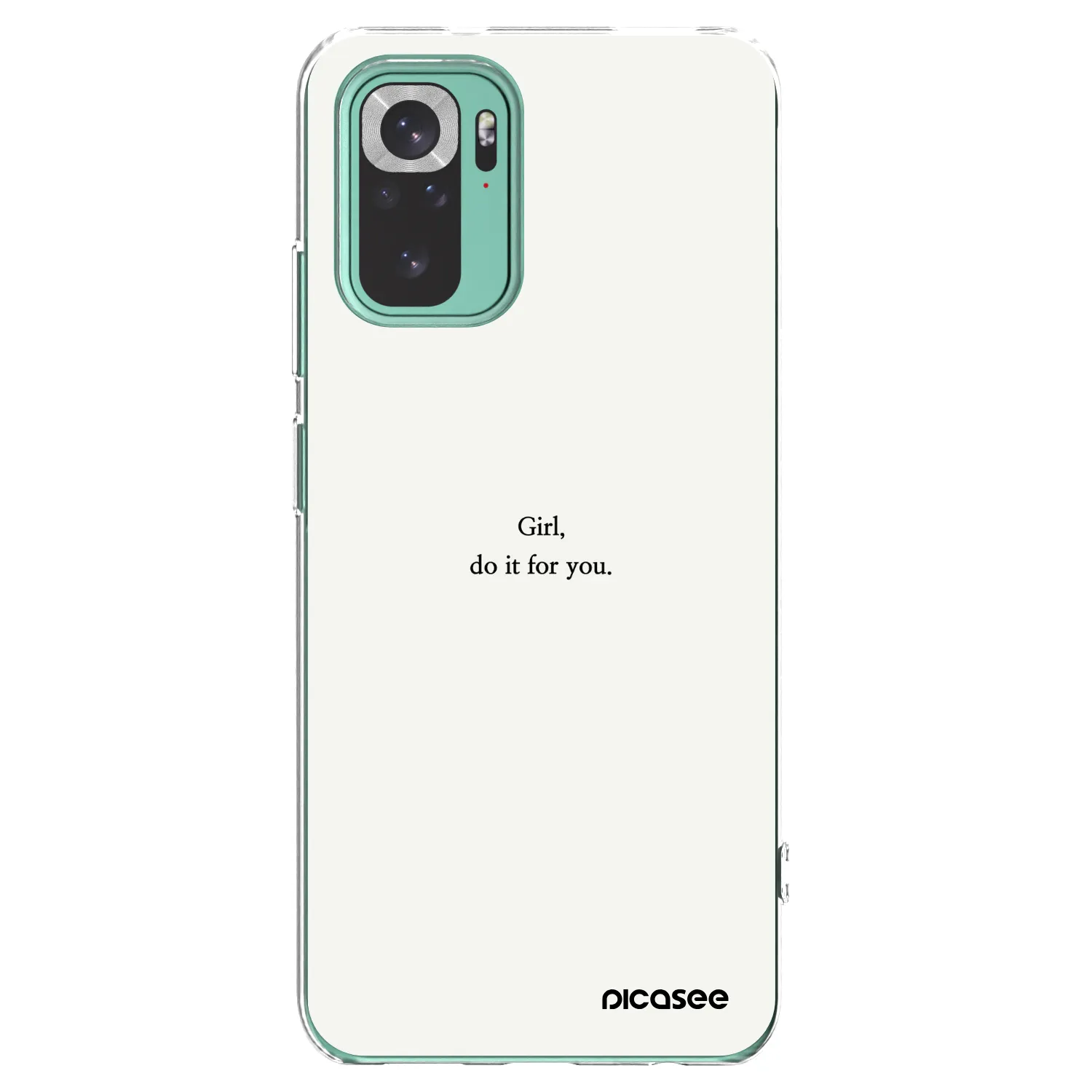 Picasee silikonowe przeźroczyste etui na Xiaomi Redmi Note 10 Pro - Girl, do it for you