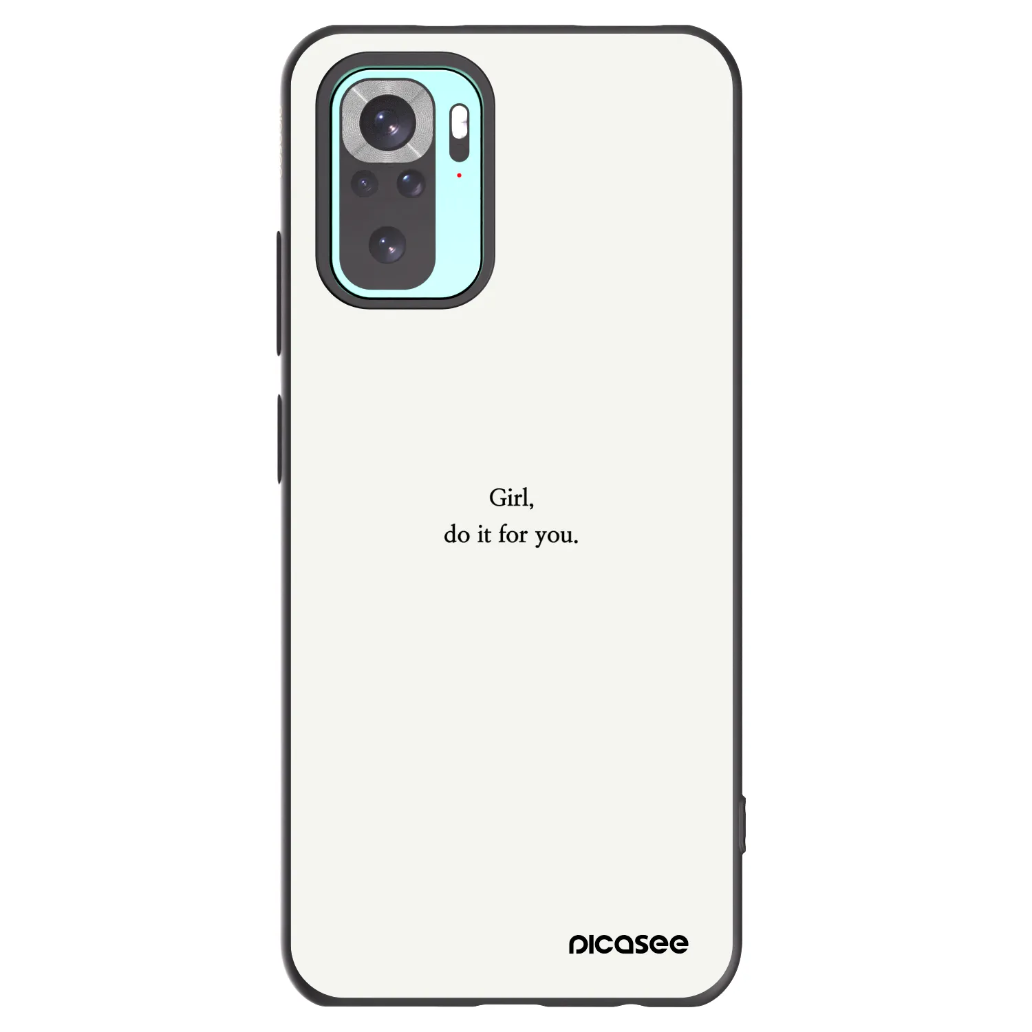 Picasee silikonowe czarne etui na Xiaomi Redmi Note 10 Pro - Girl, do it for you