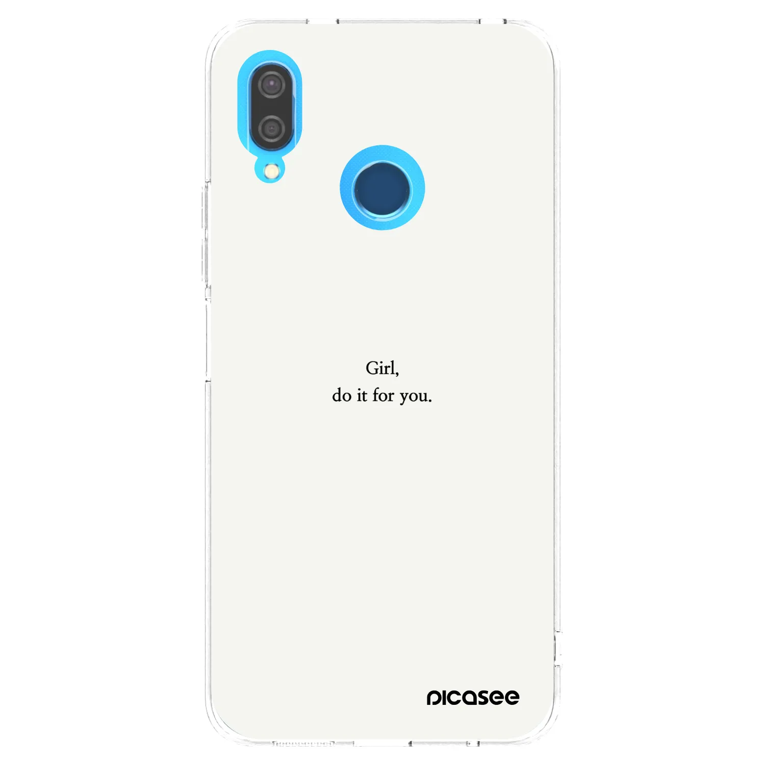Picasee silikonowe przeźroczyste etui na Huawei P20 Lite - Girl, do it for you