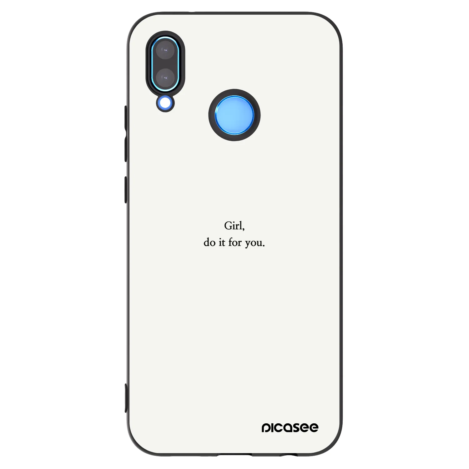 Picasee silikonowe czarne etui na Huawei P20 Lite - Girl, do it for you