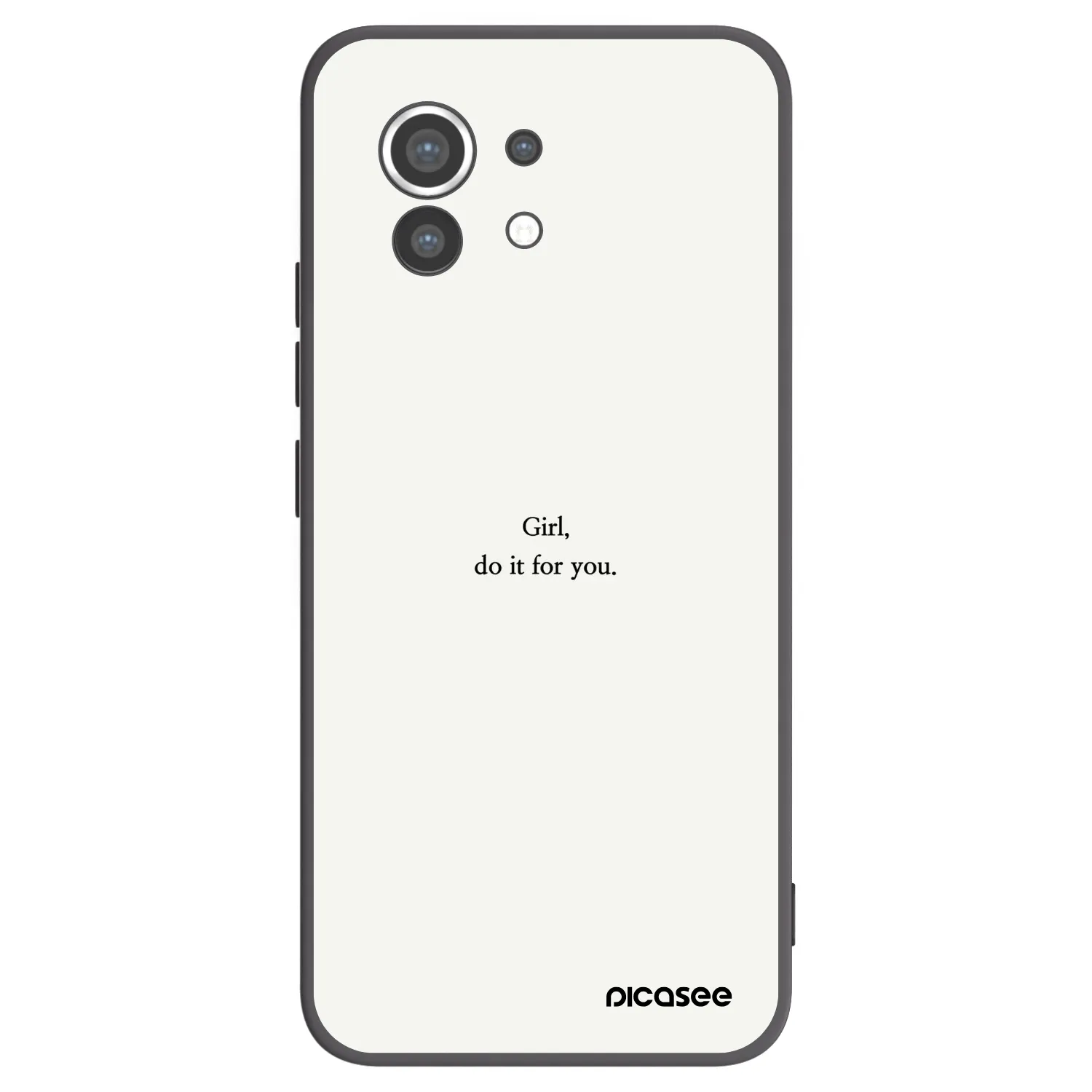 Picasee silikonowe czarne etui na Xiaomi Mi 11 - Girl, do it for you